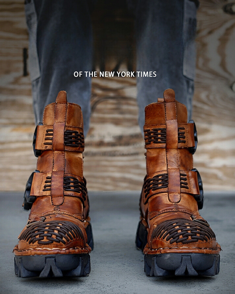 Techwear Harley Unisex Buckle Motorcycle Boots