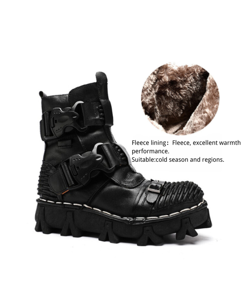 Techwear Harley Unisex Buckle Motorcycle Boots