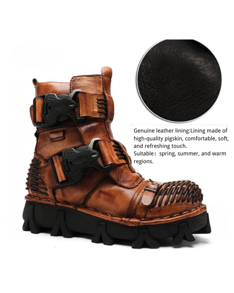 Techwear Harley Unisex Buckle Motorcycle Boots