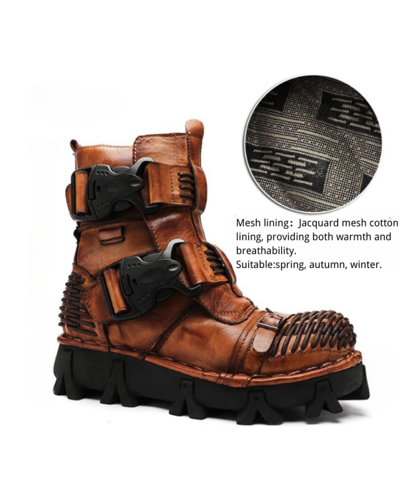 Techwear Harley Unisex Buckle Motorcycle Boots