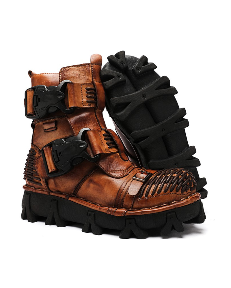 Techwear Harley Unisex Buckle Motorcycle Boots