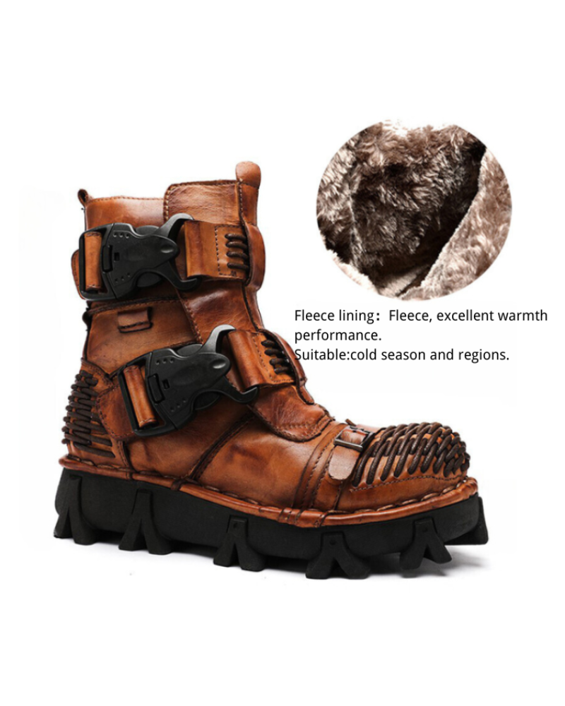 Techwear Harley Unisex Buckle Motorcycle Boots