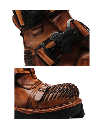 Techwear Harley Unisex Buckle Motorcycle Boots