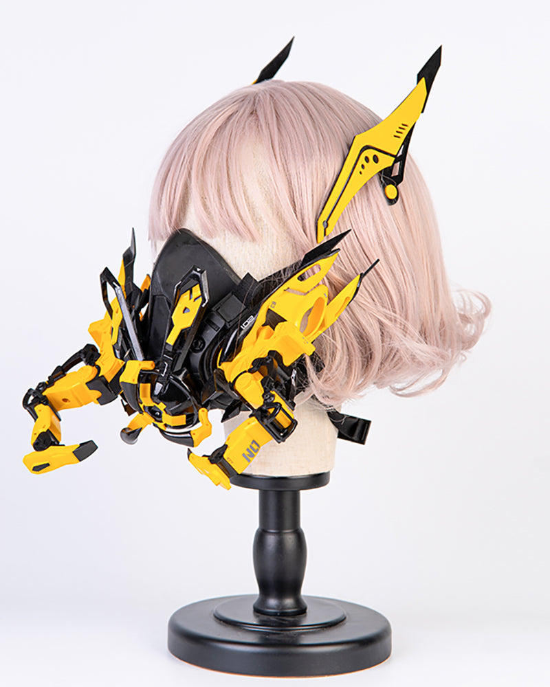 Bumblebee Biomimetic Cyberpunk Mask Gloves Headband(Sold Separately)