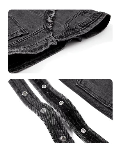 Multi-Pocket Wide-Leg Cargo Y2K Jeans