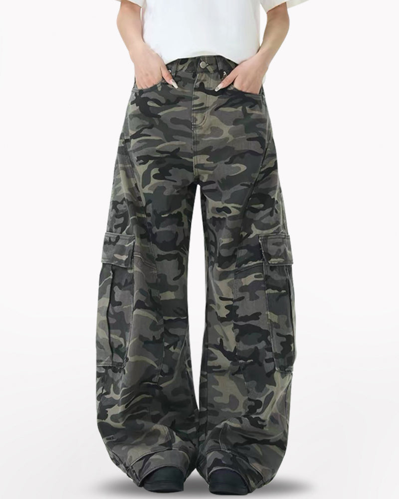 Camo Retro Streetwear Baggy Cargo Pants