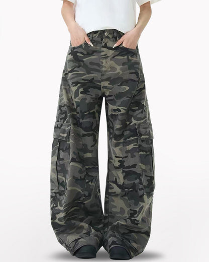 Camo Retro Streetwear Baggy Cargo Pants