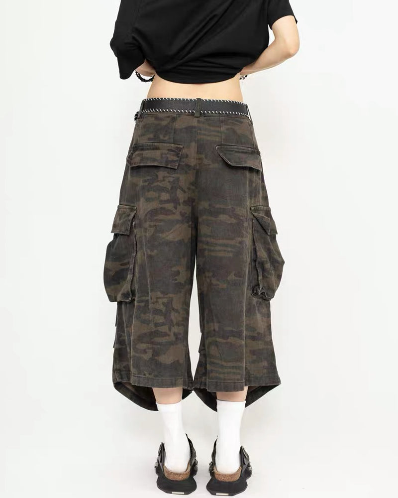 Vintage Snakeskin Camo Baggy Cargo Jorts