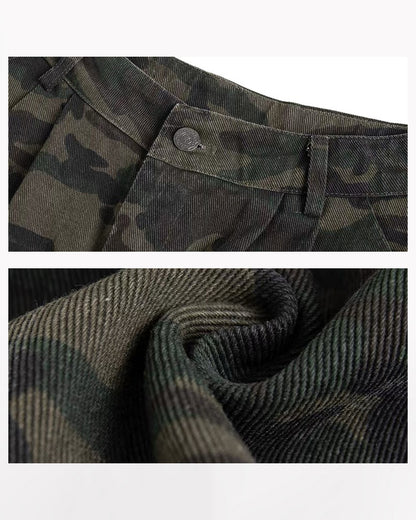 Vintage Snakeskin Camo Baggy Cargo Jorts