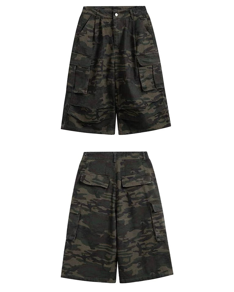 Vintage Snakeskin Camo Baggy Cargo Jorts
