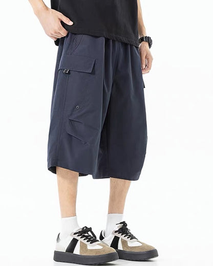 Vintage Unisex Camo Beach Cargo Hiking Shorts