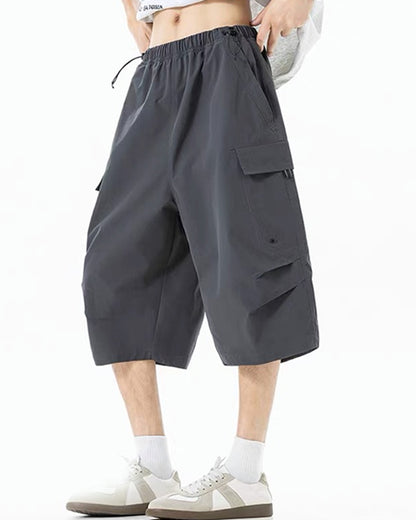 Vintage Unisex Camo Beach Cargo Hiking Shorts