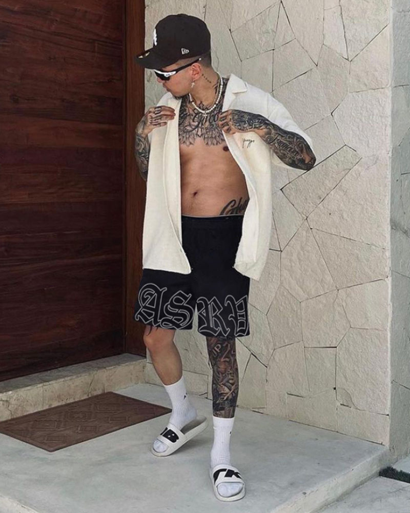 Color-Blocking Mesh Mens Sweat Shorts