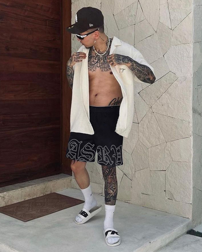 Color-Blocking Mesh Mens Sweat Shorts