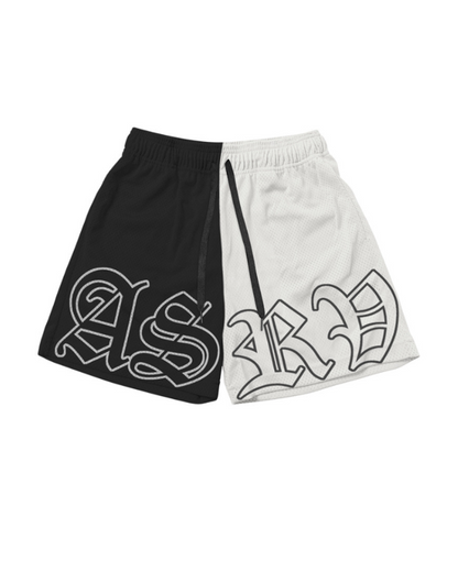 Color-Blocking Mesh Mens Sweat Shorts