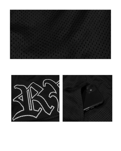 Color-Blocking Mesh Mens Sweat Shorts