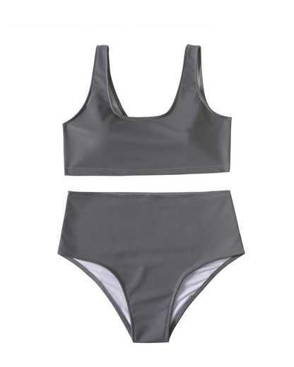 Colorful Reflective Rave Party Shiny Bikini Set