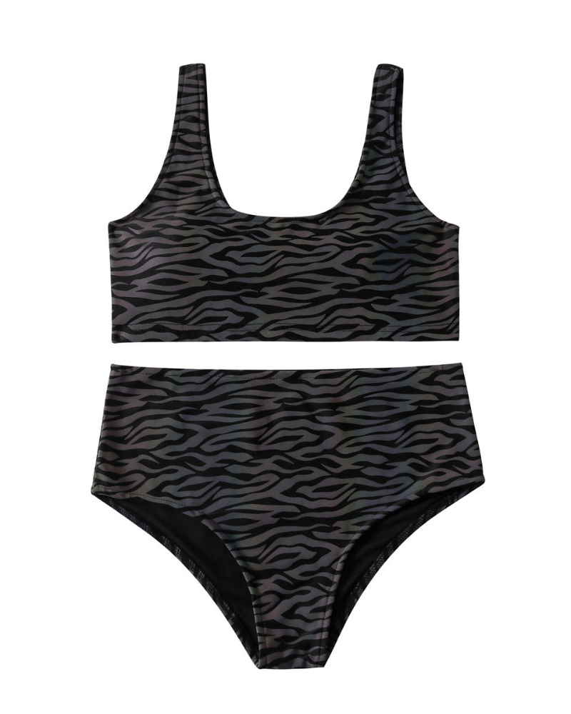 Colorful Reflective Rave Party Shiny Bikini Set