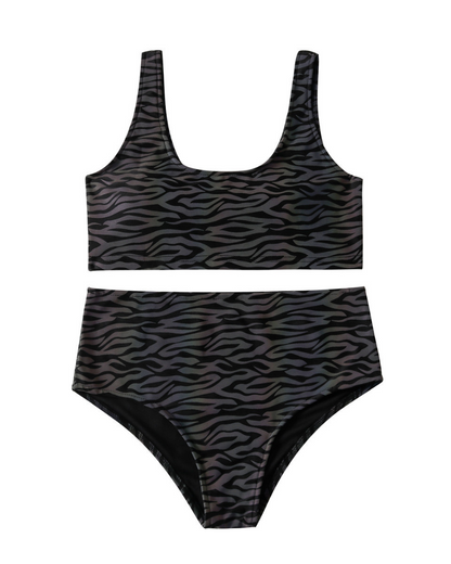 Colorful Reflective Rave Party Shiny Bikini Set