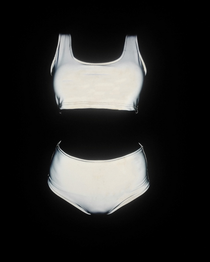 Colorful Reflective Rave Party Shiny Bikini Set