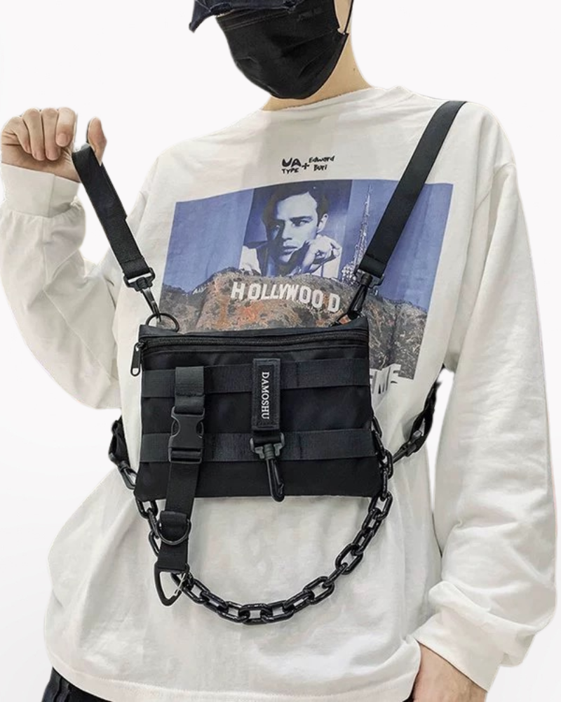 chest bag,chest pack,black chest bag,tactical chest bag,cross chest bag,men chest bag,men&