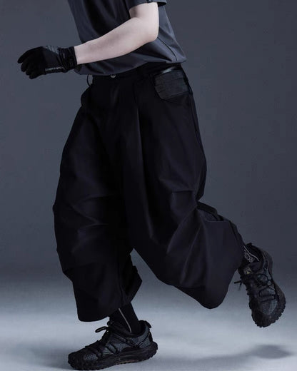 Japanese Techwear Curved Wide Pants