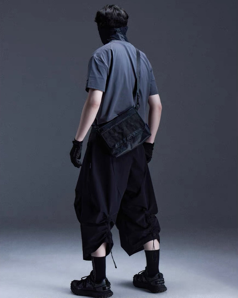 Japanese Techwear Curved Wide Pants