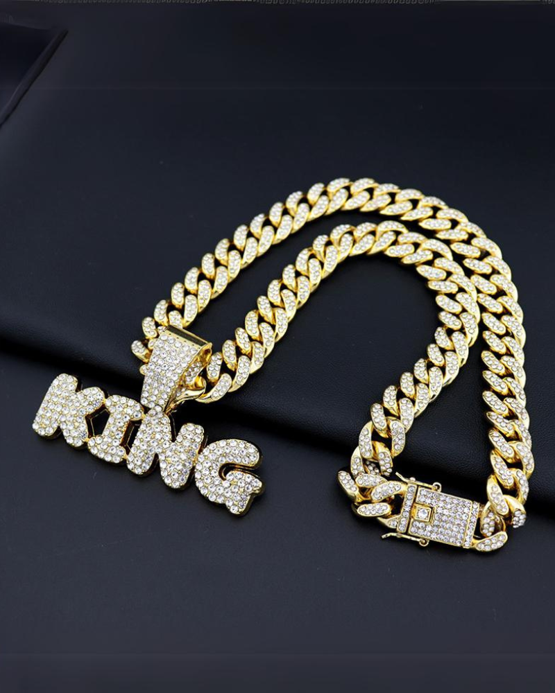 Custom DIY Couple Bubble 10mm Cuban Link Necklace