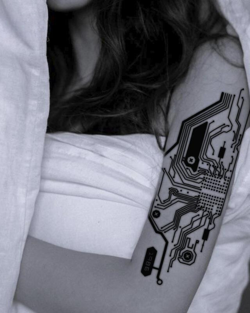 AI Sleeve Cyberpunk Tattoo – Techwear Official