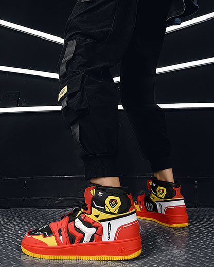 Cyberpunk Techwear Mecha Purple Sneakers