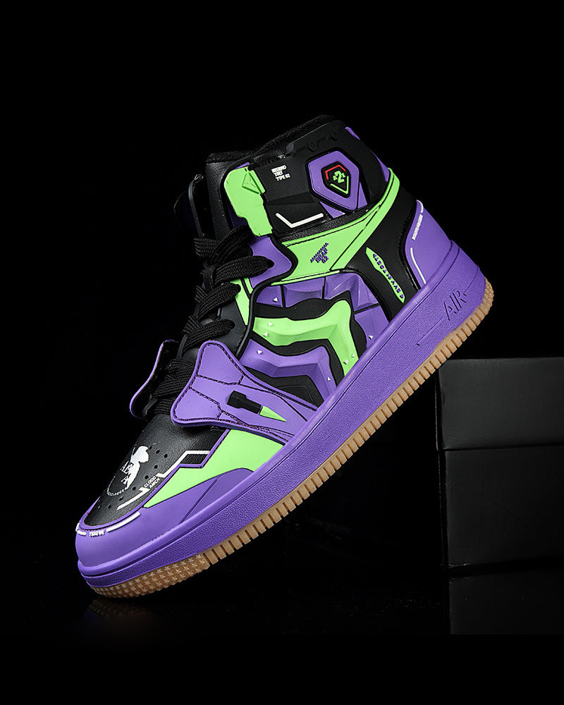 Cyberpunk Techwear Mecha Purple Sneakers