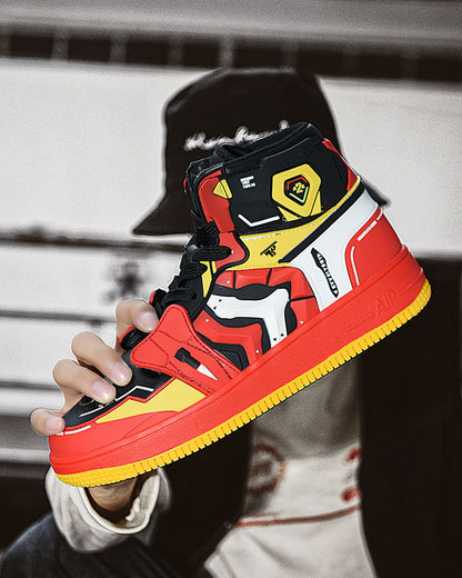 Cyberpunk Techwear Mecha Purple Sneakers