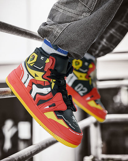 Cyberpunk Techwear Mecha Purple Sneakers