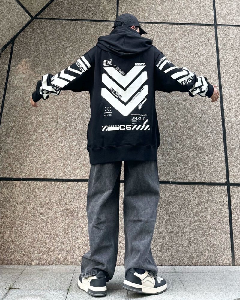 Cyberpunk City Futuristic Sci-Fi Hoodie