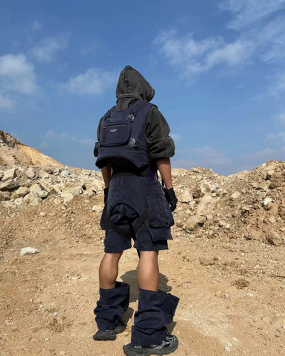 XIPHEVIL Cyberpunk Outfits Operative Detachable Two-Piece Pants