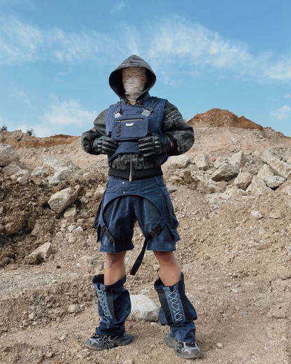 XIPHEVIL Cyberpunk Outfits Operative Detachable Two-Piece Pants