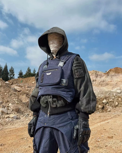 XIPHEVIL Cyberpunk Outfits Operative Detachable Two-Piece Pants