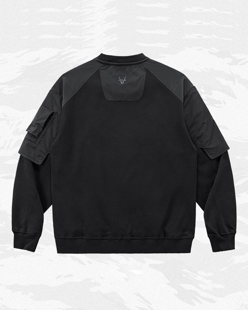 Cyberpunk Fake Two Piece Crewneck Sweatshirt