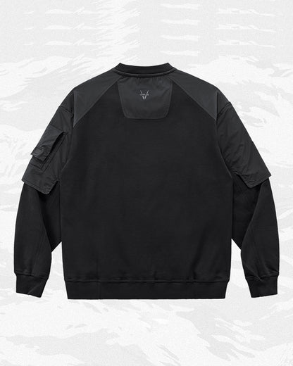 Cyberpunk Fake Two Piece Crewneck Sweatshirt