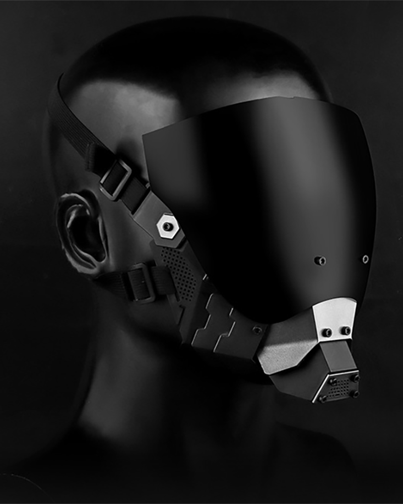 Cyberpunk Functional Half Helmet Mask