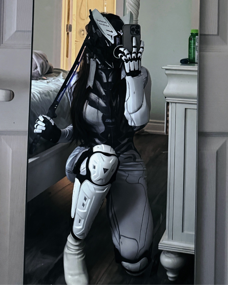 Cyberpunk Cosplay Future Warrior Women Techwear Bodysuit