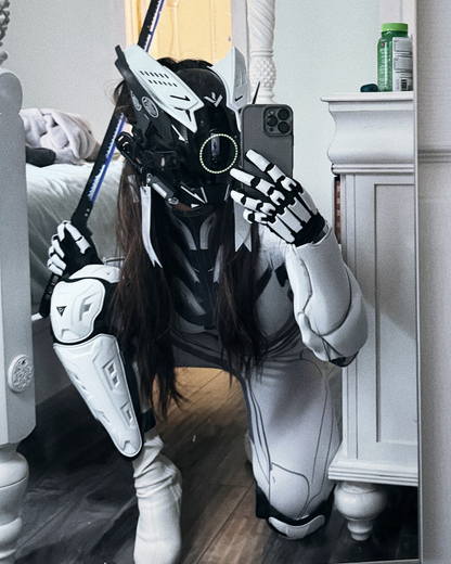 Cyberpunk Cosplay Future Warrior Women Techwear Bodysuit