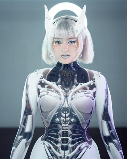 Cyberpunk Cosplay Future Warrior Women Techwear Bodysuit