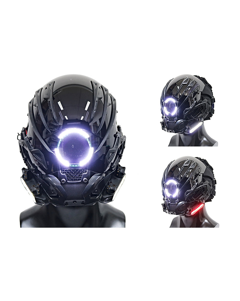 Cyberpunk Futuristic Led Helmet Mask Techwear Official 9522