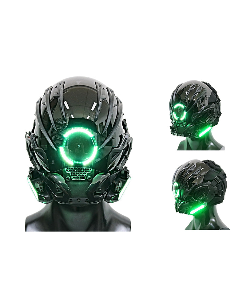 Cyberpunk Futuristic LED Helmet Mask