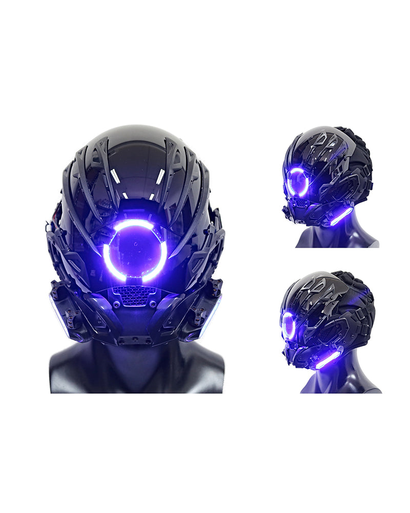 Cyberpunk Futuristic LED Helmet Mask