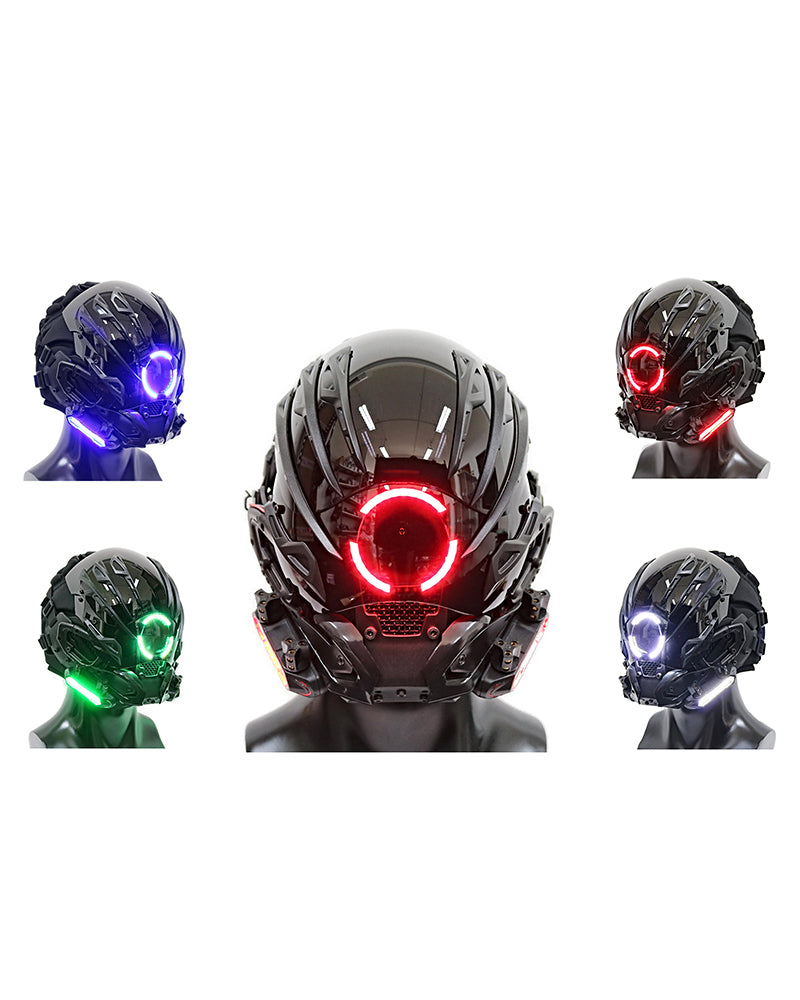 Cyberpunk Futuristic LED Helmet Mask