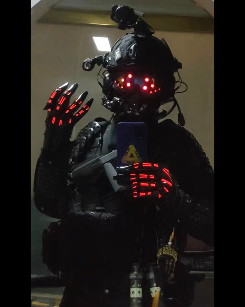 Cyberpunk Glowing Mechanical Hand Gloves Techwear Official   Cyberpunk Glowing Mechanical Hand Armor 3 