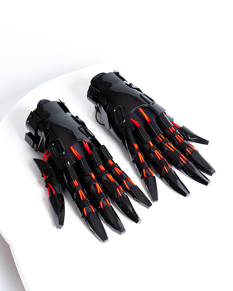 Cyberpunk Glowing Mechanical Hand Gloves