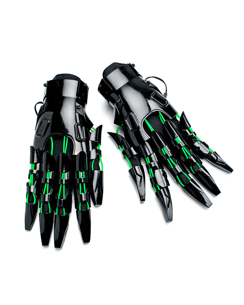 Cyberpunk Glowing Mechanical Hand Gloves – Techwear Official